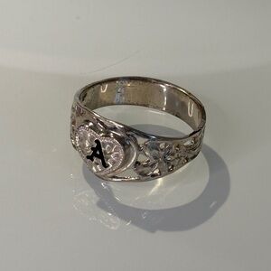 Sterling Silver Hawaiian Heart Initial Ring size 10